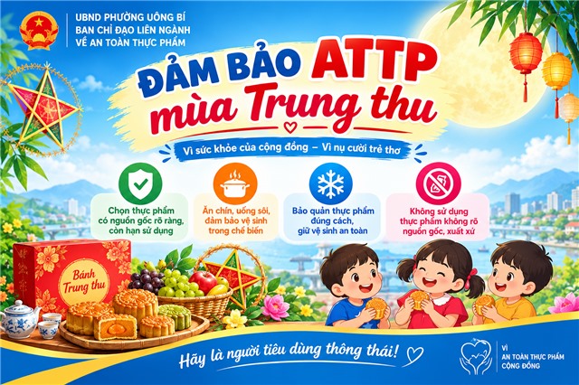Uông Bí tăng cường bảo đảm an toàn thực phẩm dịp Tết Trung thu năm 2026