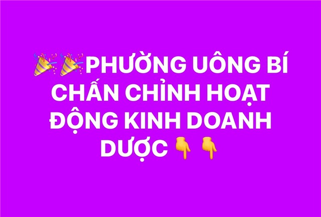 PHƯỜNG UÔNG BÍ CHẤN CHỈNH HOẠT ĐỘNG KINH DOANH DƯỢC